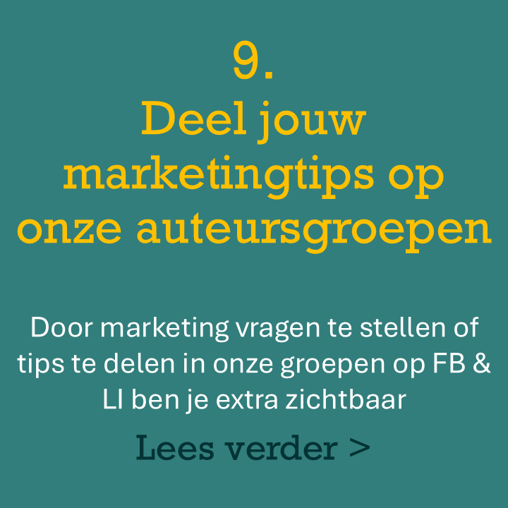 groepen voor auteurs op Facebook en LinkedIn