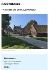 Bekijk dit evenement Boekenbeurs - Allingawier van 