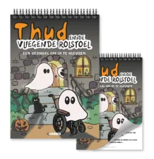 Bekijk deze Boekenkaft van boek Thud en de Vliegende Rolstoel van Nina Kohiko