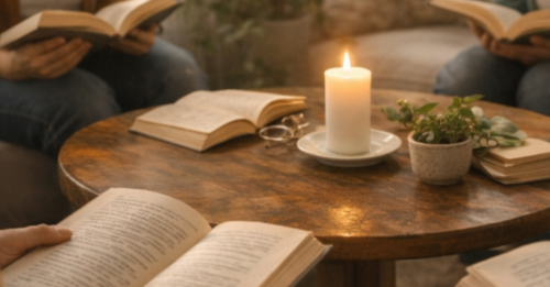 Bekijk deze foto van Leescirkel bij Ioana - Thema: Groei - Diepenbeek (BE) van 