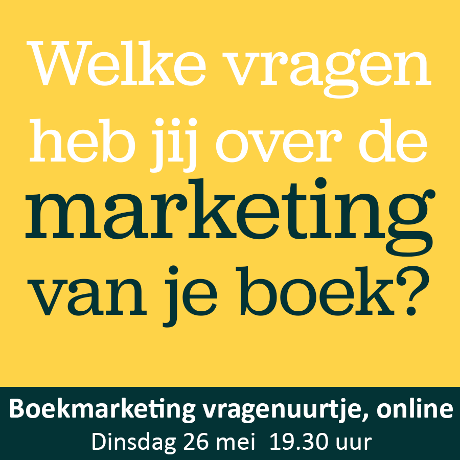 boekmarketing vragenuurtje voor auteurs